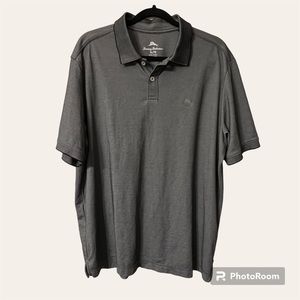 Tommy Bahama, XL, Grey Tonal Polo Shirt